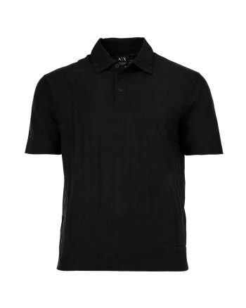 Tricou polo de bumbac, Negru