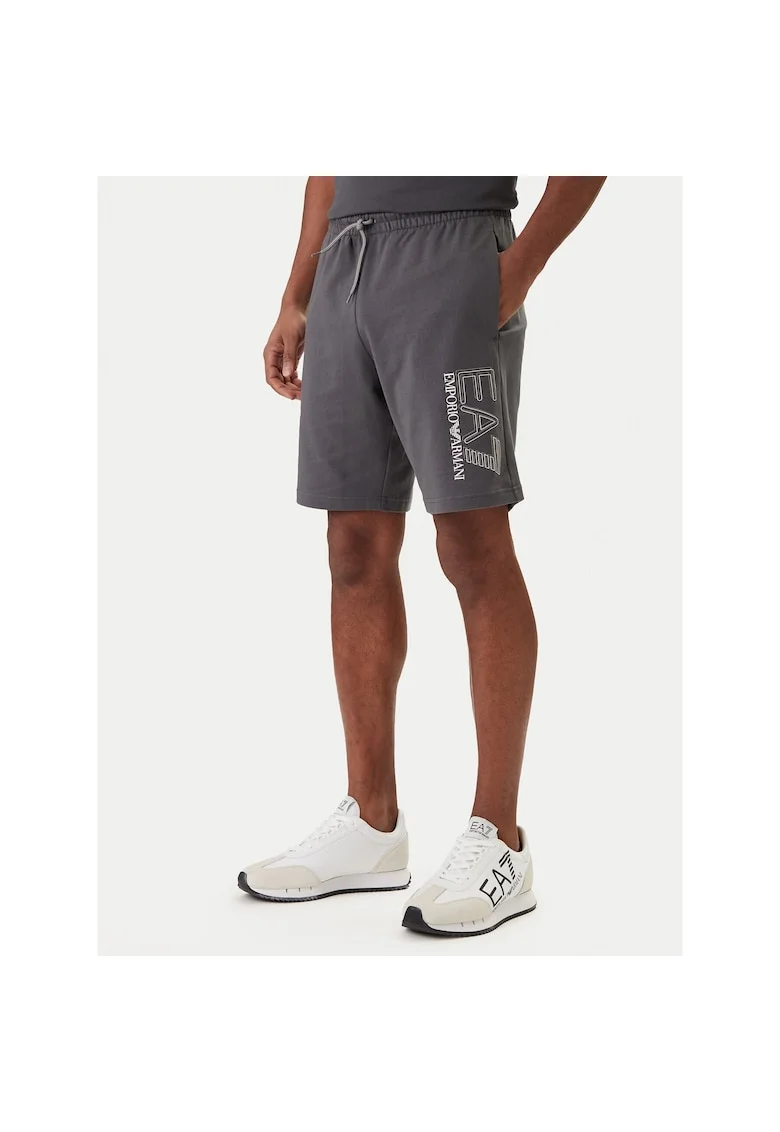 Pantaloni scurti sport Barbati,  Gri, Bumbac