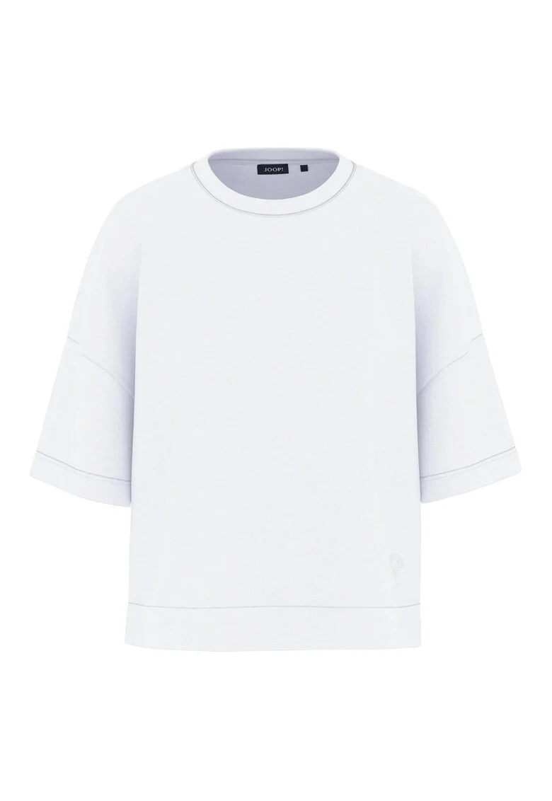 Tricou cu decolteu la baza gatului Tilina, Alb