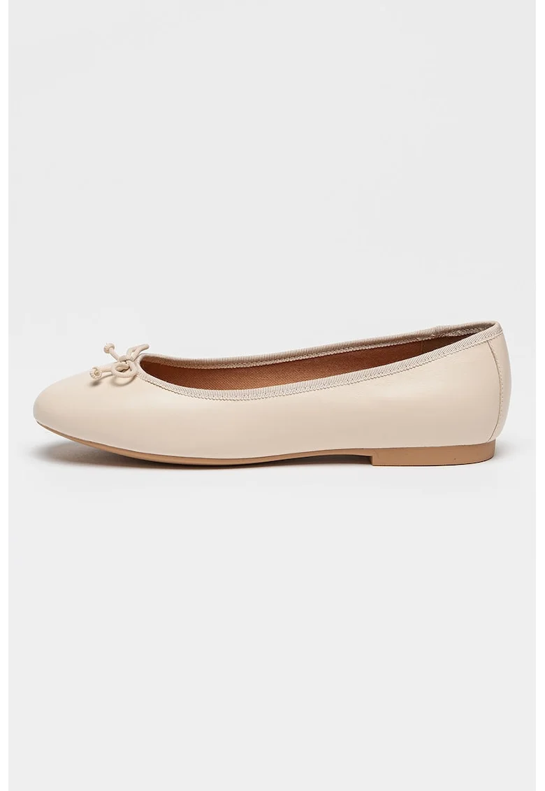 Balerini de piele New Palmaria, Bej deschis