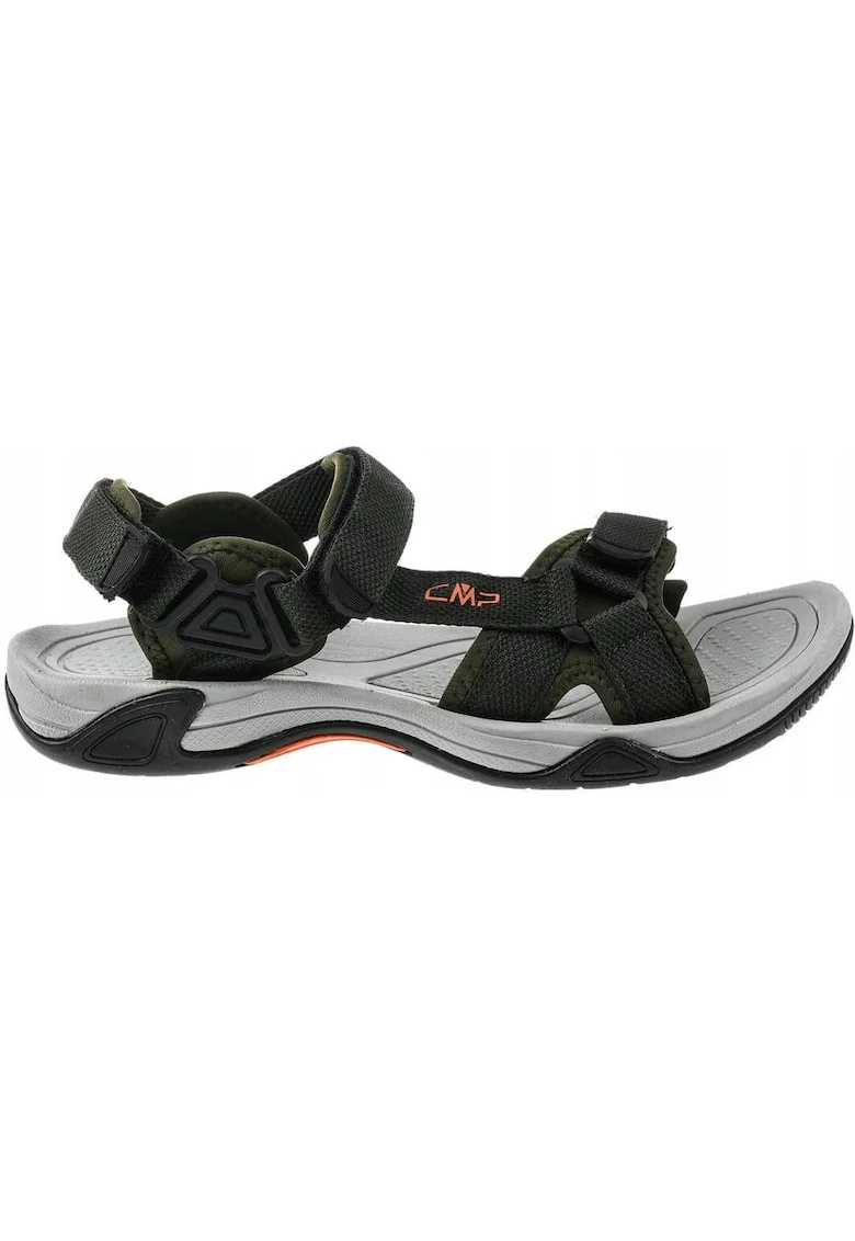 Sandale Hamal Hiking barbati,  Piele ecologica, Negru/Gri, 46