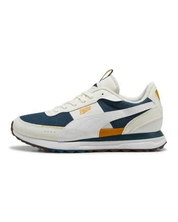 Pantofi sport cu garnituri de piele intoarsa Road Rider, Verde/Alb murdar