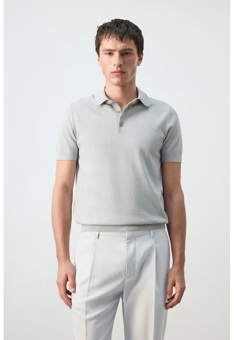 Tricou polo din bumbac, Verde menta