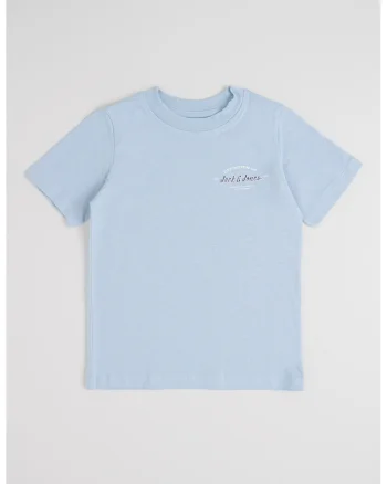 Tricou din bumbac cu detaliu logo, Albastru lavanda