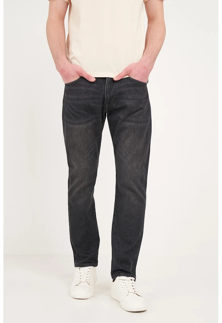 Blugi regular fit, Gri inchis