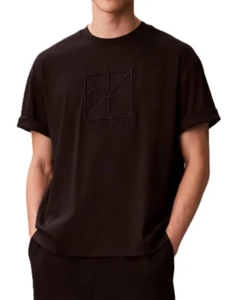 Tricou barbati  SS RLXD PREMIUM INTERLOCK EMBLEM, Bumbac, Negru, Negru