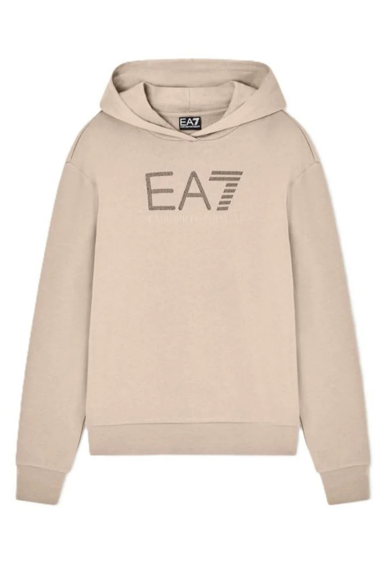 Hanorac dama  TRAIN LOGO SERIES W HOODIE RN FANCY STRASS, Bumbac, Bej, Bej