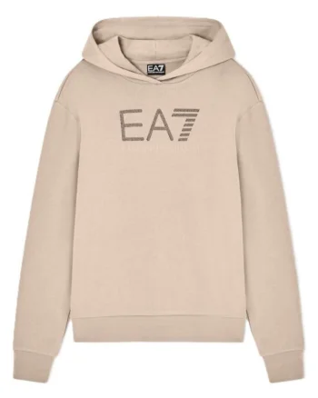 Hanorac dama  TRAIN LOGO SERIES W HOODIE RN FANCY STRASS, Bumbac, Bej, Bej