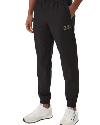 Pantaloni barbati  TRAIN PREMIUM LABEL M PANTS CH KNITTED JACQUARD, Poliester, Negru, Negru