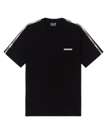 Tricou barbati  TRAIN LOGO SERIES MAN TEE SS TAPE, Bumbac, Negru,