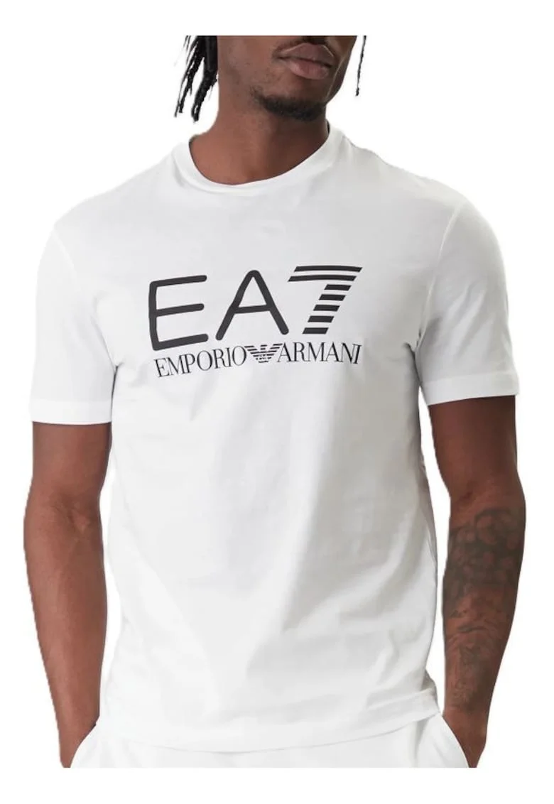 Tricou barbati  TRAIN CORE ID M BIG LOGO TEE SS CO CC, Bumbac, Alb, Alb