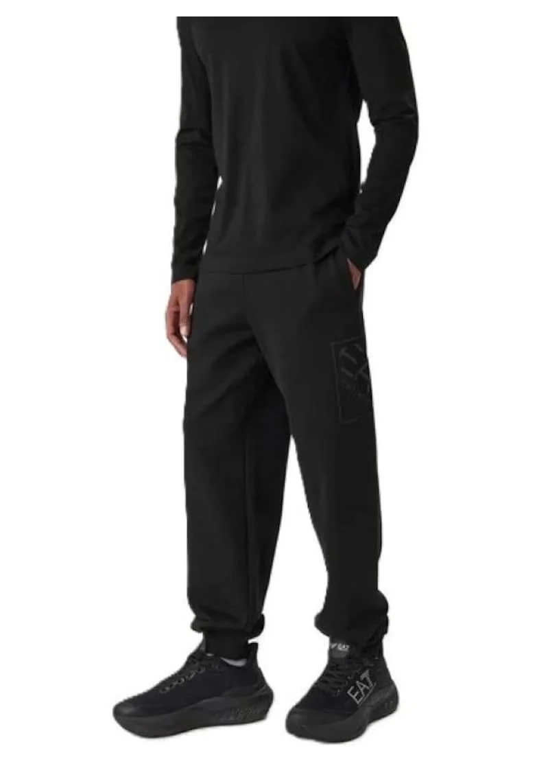 Pantaloni barbati  TRAIN LOGO SERIES M OVERSIZE LOGO PANTS CH COFT, Bumbac, Negru, Negru