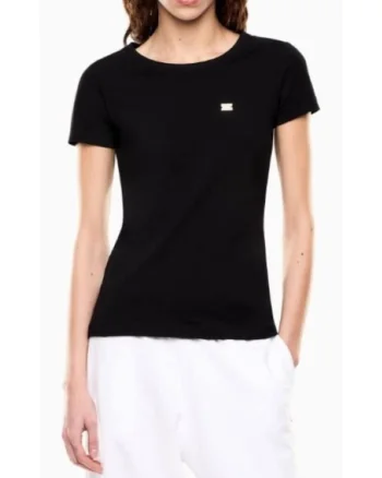 Tricou dama  TRAIN CORE LADY W SLIM TEE SS, Bumbac, Negru, Negru