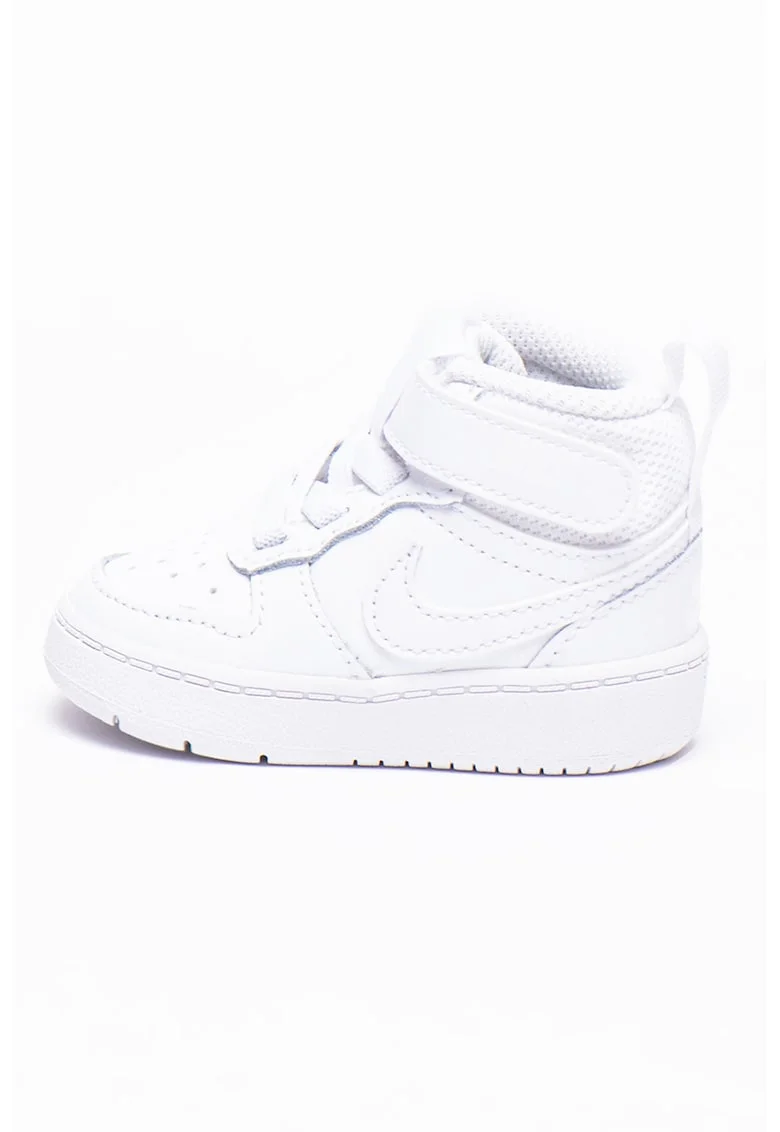 Pantofi sport cu garnituri din piele Court Borough, Alb