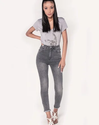 Blugi Dama Slim  Gri inchis P190-17A M9 19092, Gri