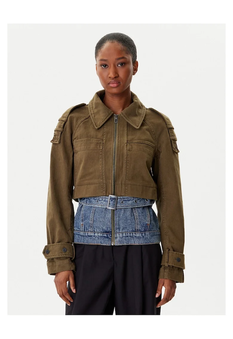 Geaca de blugi dama  verde , denim