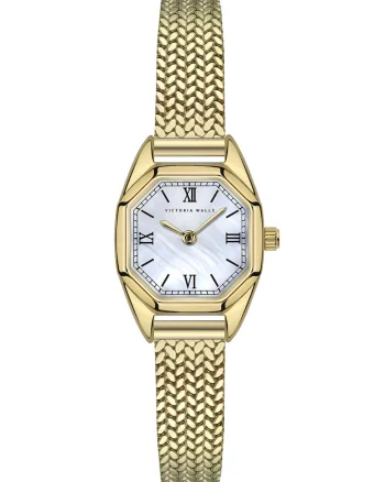 Ceas quartz cu logo pe cadran, Auriu
