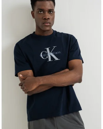 Tricou din bumbac cu imprimeu logo, Bleumarin
