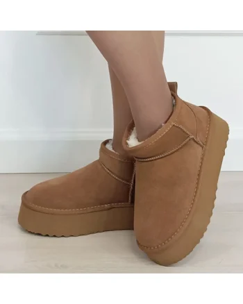 Ghete camel din piele naturala 6391 113 18590, Bej