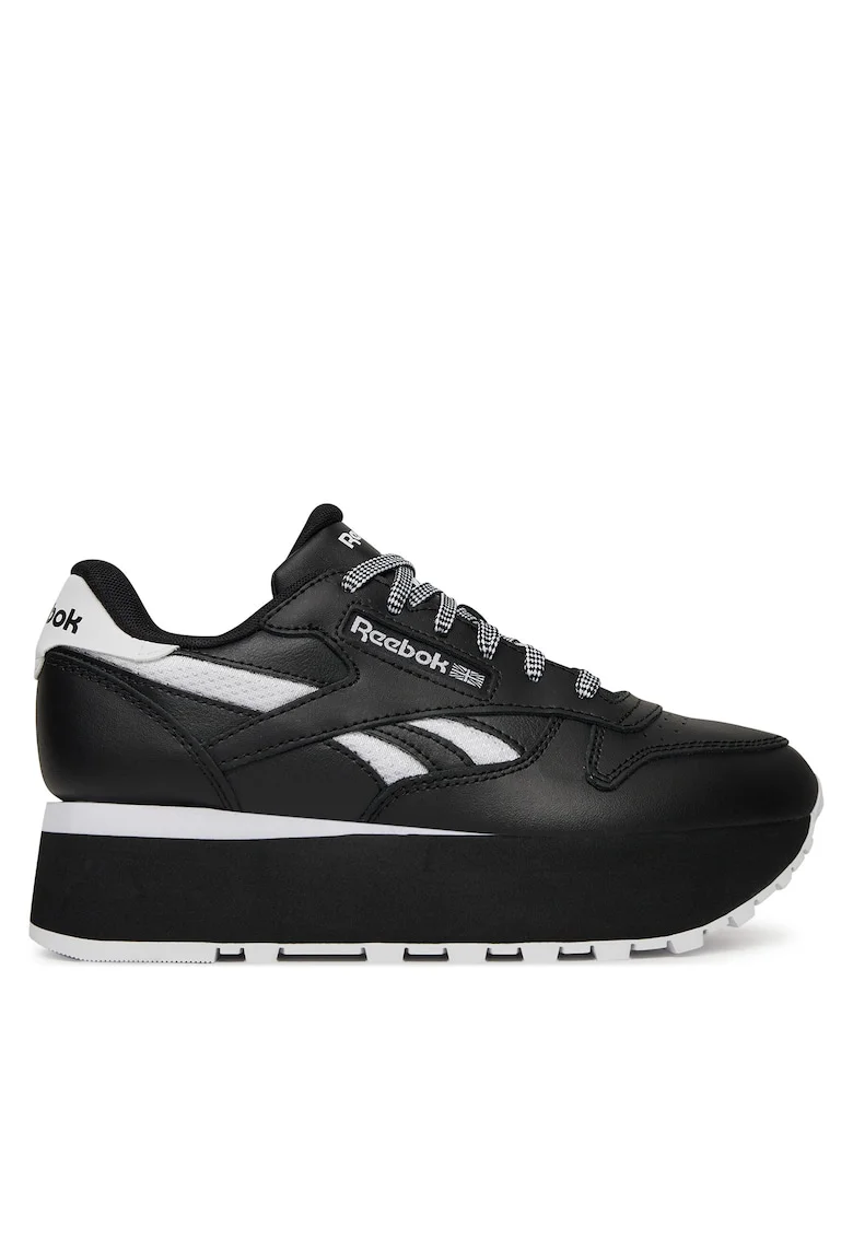 Pantofi sport dama,  CLASSIC LEATHER TRIP, negru, piele,