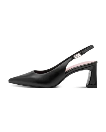 Pantofi de piele intoarsa cu varf ascutit, Negru