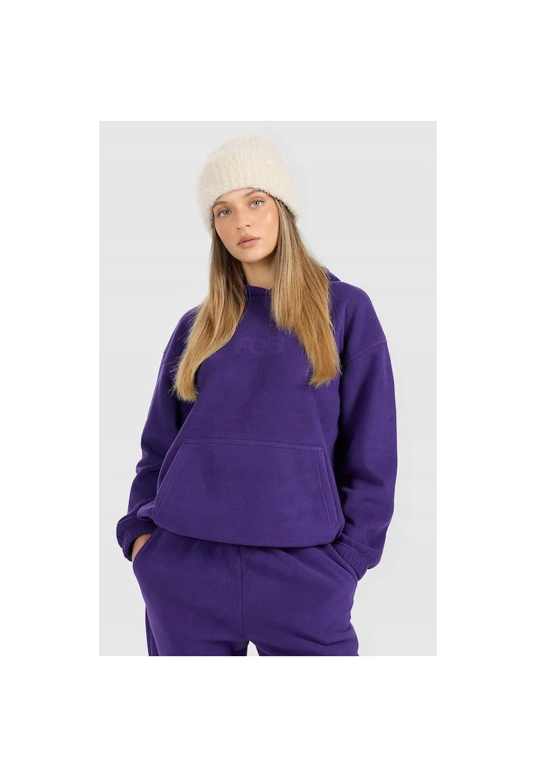 Hanorac sport  polar cu gluga, confortabil, violet, Violet/Mov