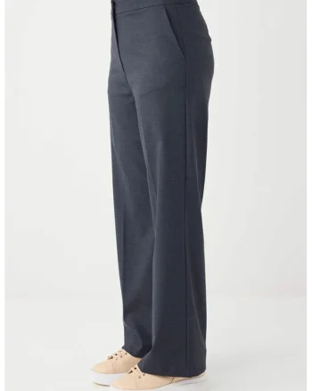 Pantaloni drepti cu buzunate laterale, Albastru inchis