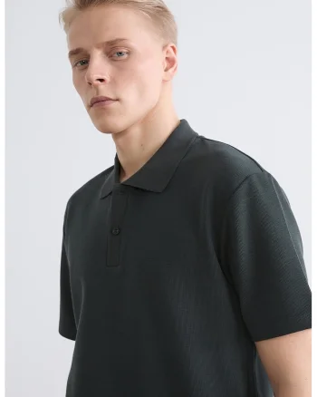 Tricou polo din amestec de bumbac, Gri antracit