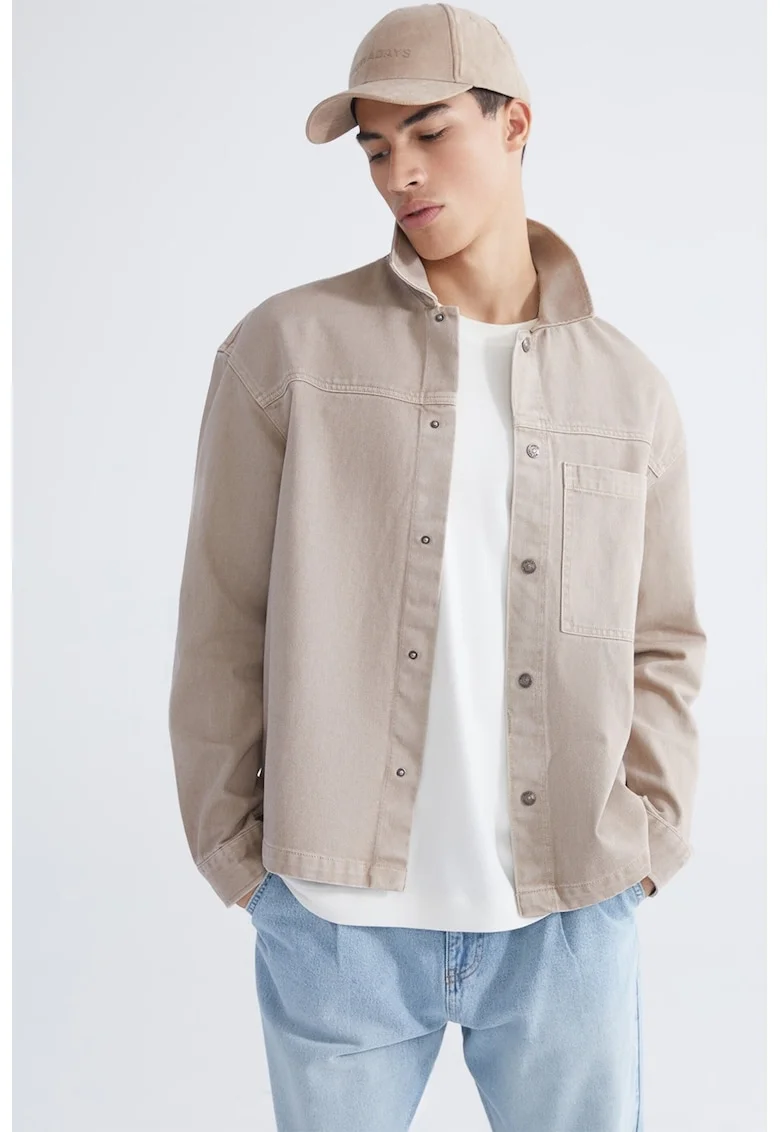 Camasa regular fit de bumbac, Maro nisip