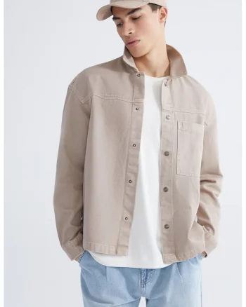 Camasa regular fit de bumbac, Maro nisip