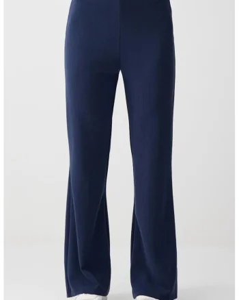 Pantaloni relaxed-fit din amestec de modal, Bleumarin