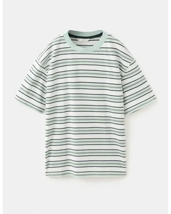 Tricou in dungi cu decolteu la baza gatului, Verde pal