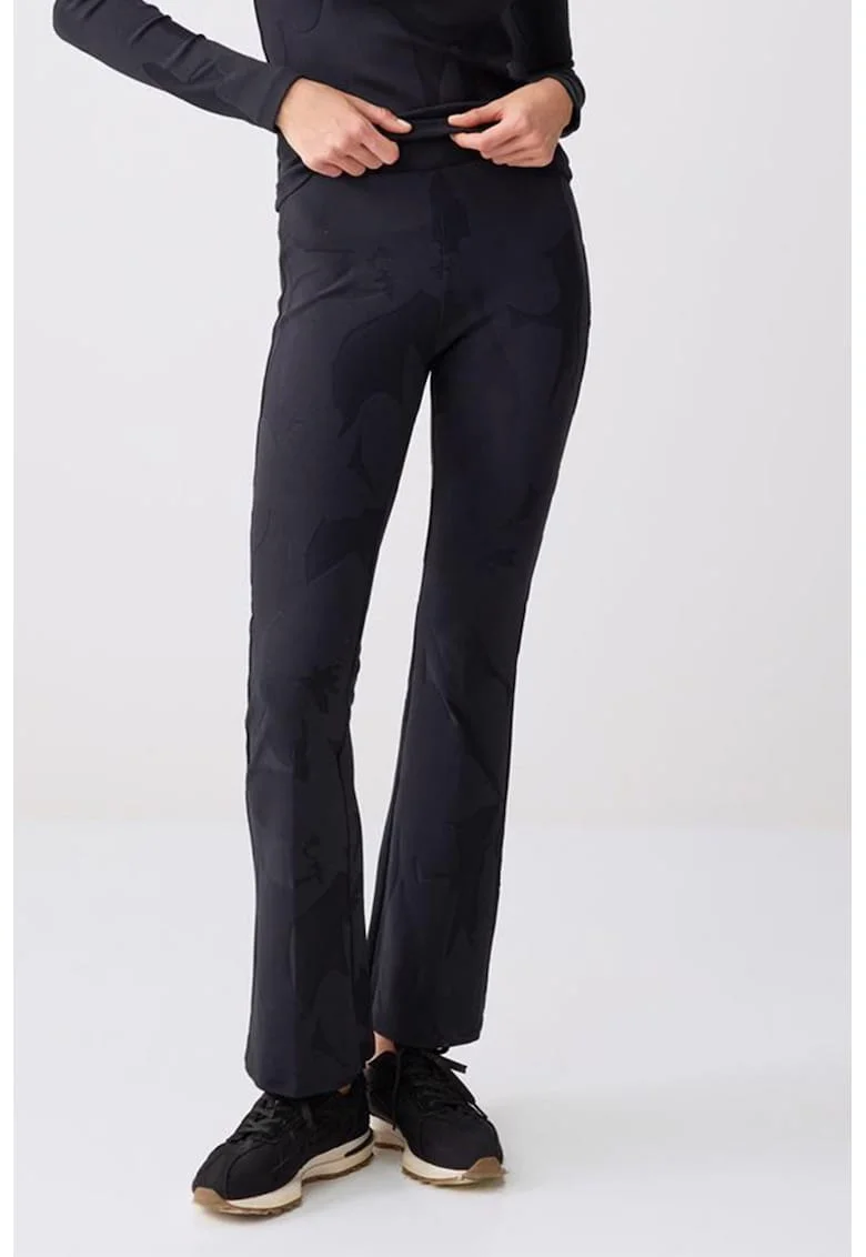 Pantaloni slim-fit cu talie medie, Negru