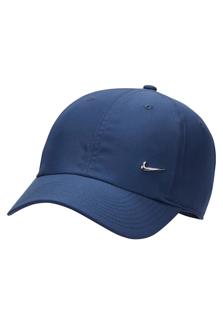 Sapca unisex cu monograma metalica discreta, Albastru