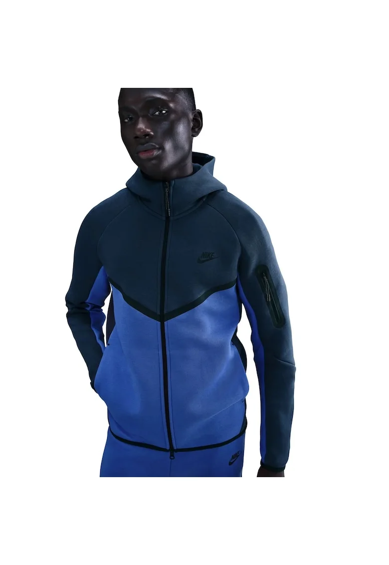 Bluza cu fermoar  M Nk Tch Flc Fz Wr Hoodie, Albastru