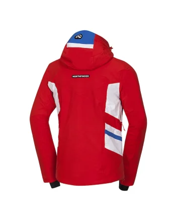 Men's trendy ski insulated jacket with full DAMIEN equipment, Rosu