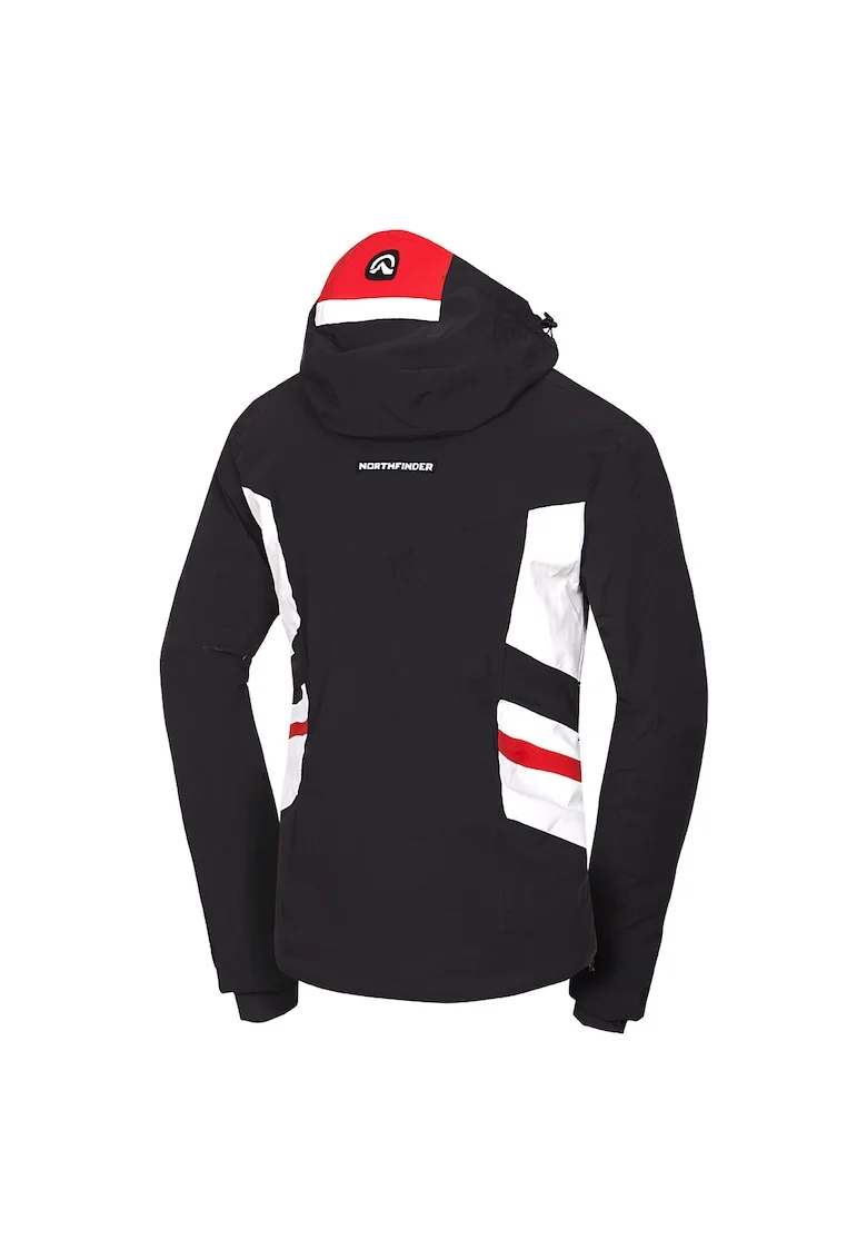 Men's trendy ski insulated jacket with full DAMIEN equipment, Rosu/Negru