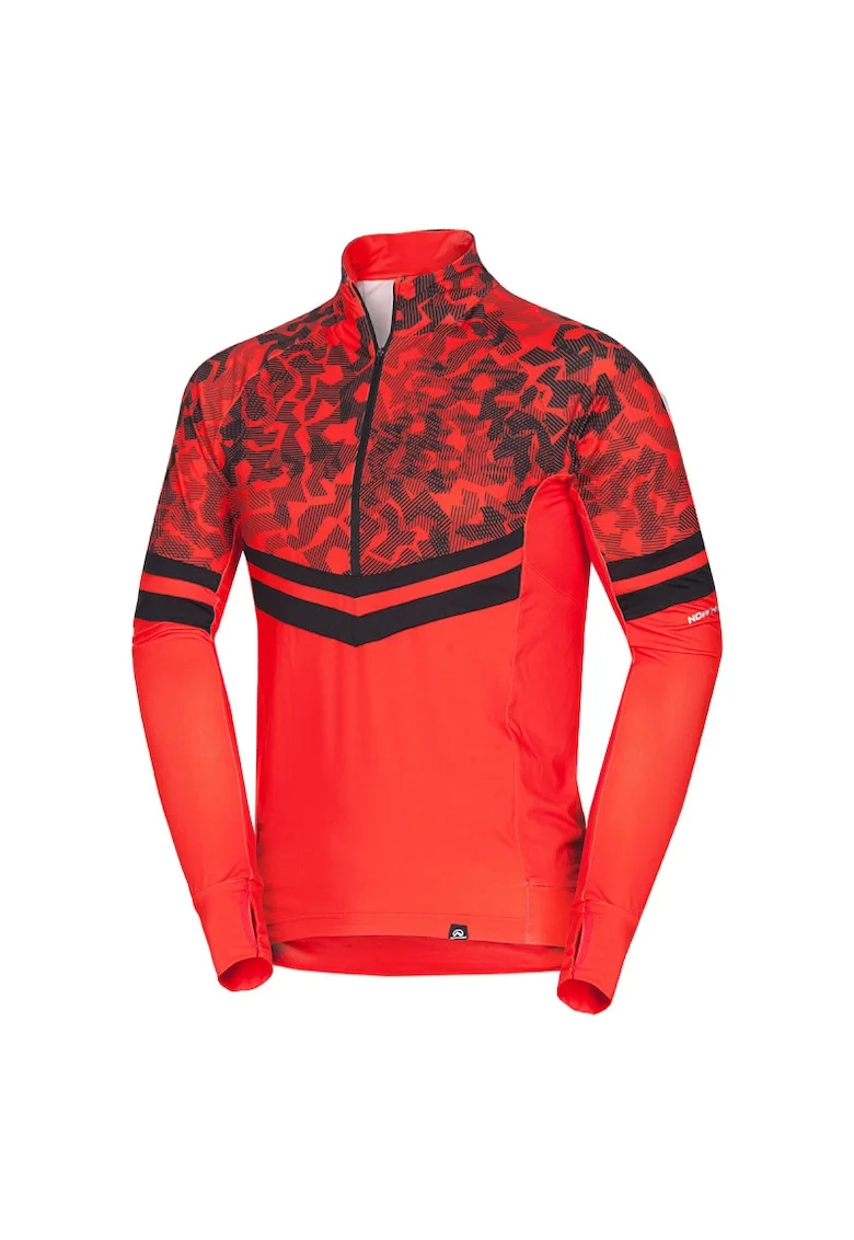 Men's ski technical sweater BERTI, Portocaliu