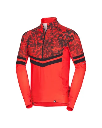 Men's ski technical sweater BERTI, Portocaliu