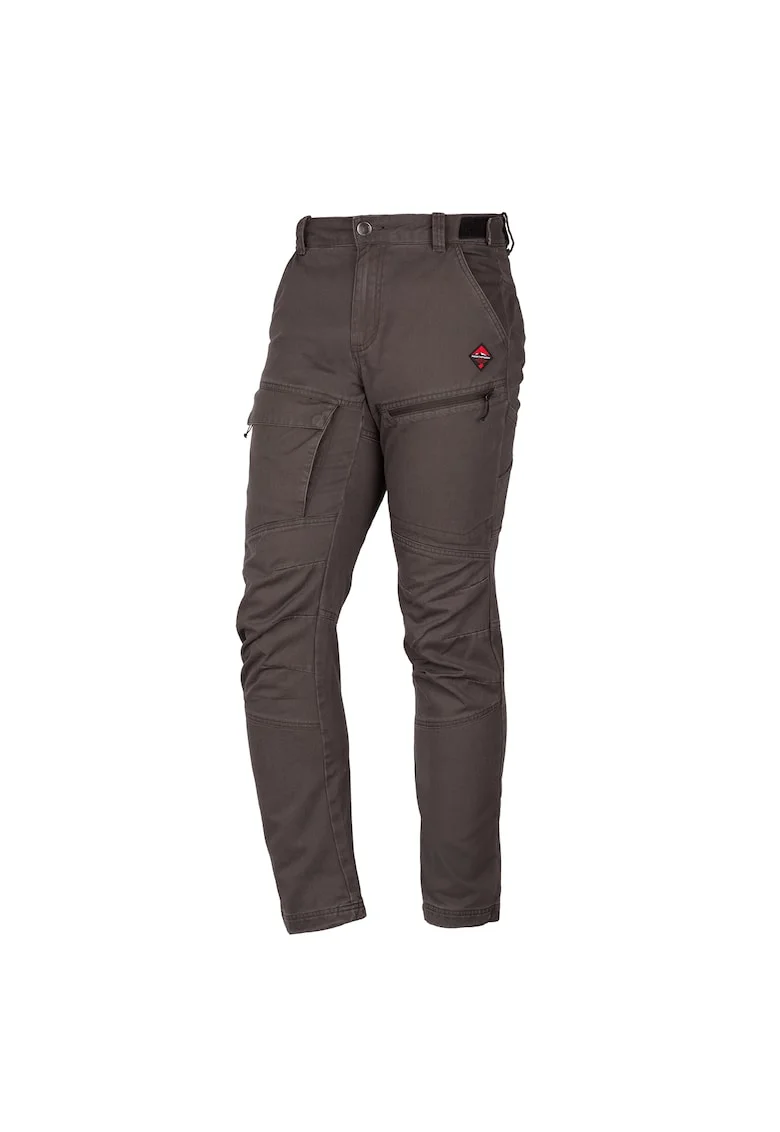 Men's travel pocket pants in cotton style LUCJAN, Verde