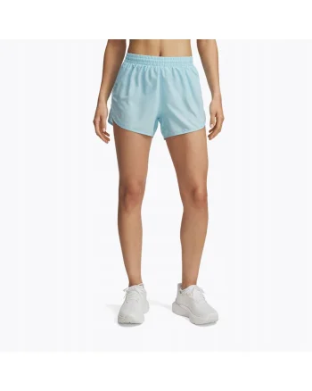 Pantaloni scurti de alergare femei  Fly By, albastru, material reciclabil, cu buzunar fermoar,