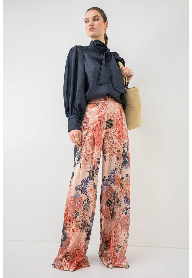 Bluza cu maneci bufante, Bleumarin