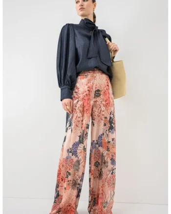 Bluza cu maneci bufante, Bleumarin