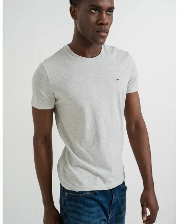 Tricou slim fit, Gri deschis melange