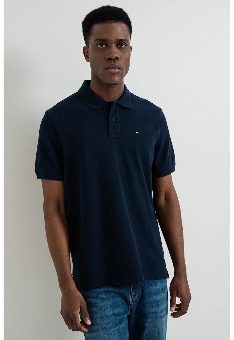 Tricou polo regular fit, Bleumarin
