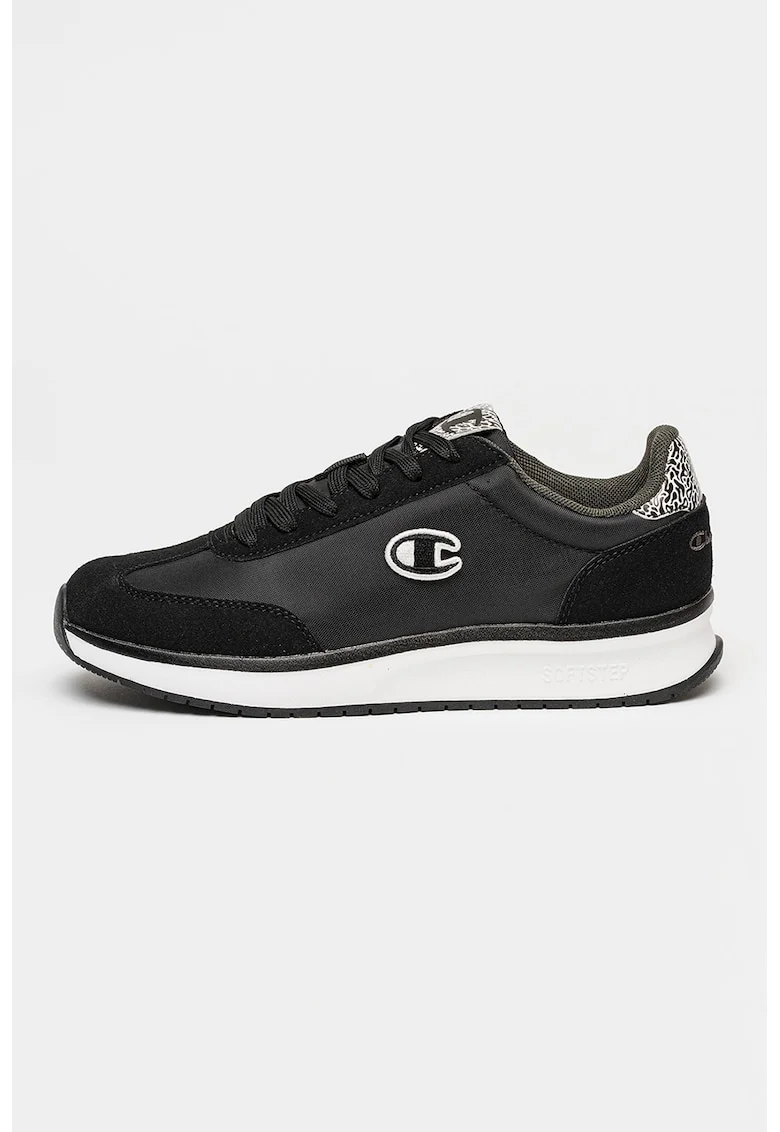 Pantofi sport B-Run cu insertii din material textil, Negru