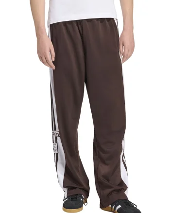 Pantaloni de trening cu capse laterale Adibreak, Maro inchis