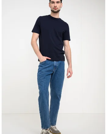 Tricou uni din bumbac, Bleumarin