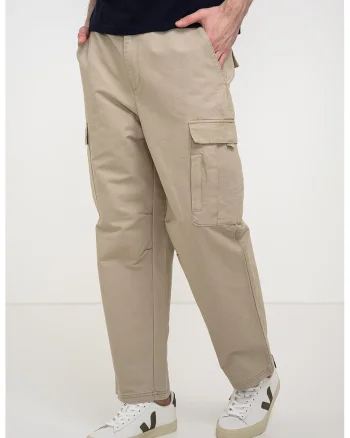 Pantaloni cargo cu croiala dreapta, Bej