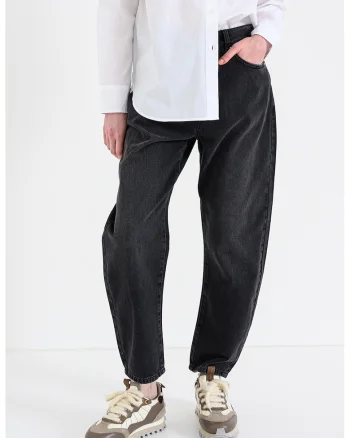 Blugi relaxed-fit cu design 5 buzunare, Negru stins